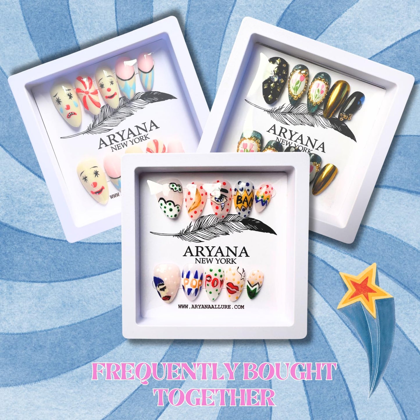 ARYANA NEW YORK Handmade Press On Nails - Clown Collection