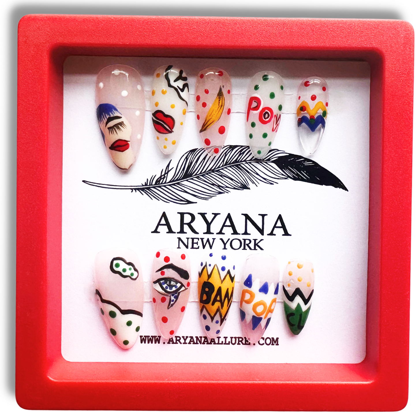 ARYANA NEW YORK Handmade Press On Nails - Pop Art Collection