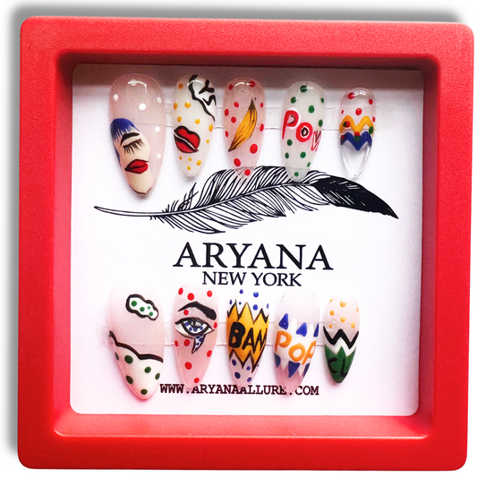 ARYANA NEW YORK Handmade Press On Nails - Pop Art Collection
