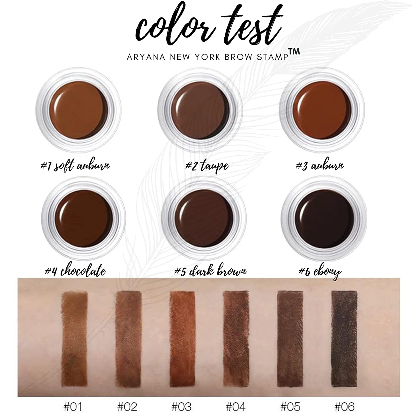 ARYANA NEW YORK Brow Stamp Stencils Kit Refill Only