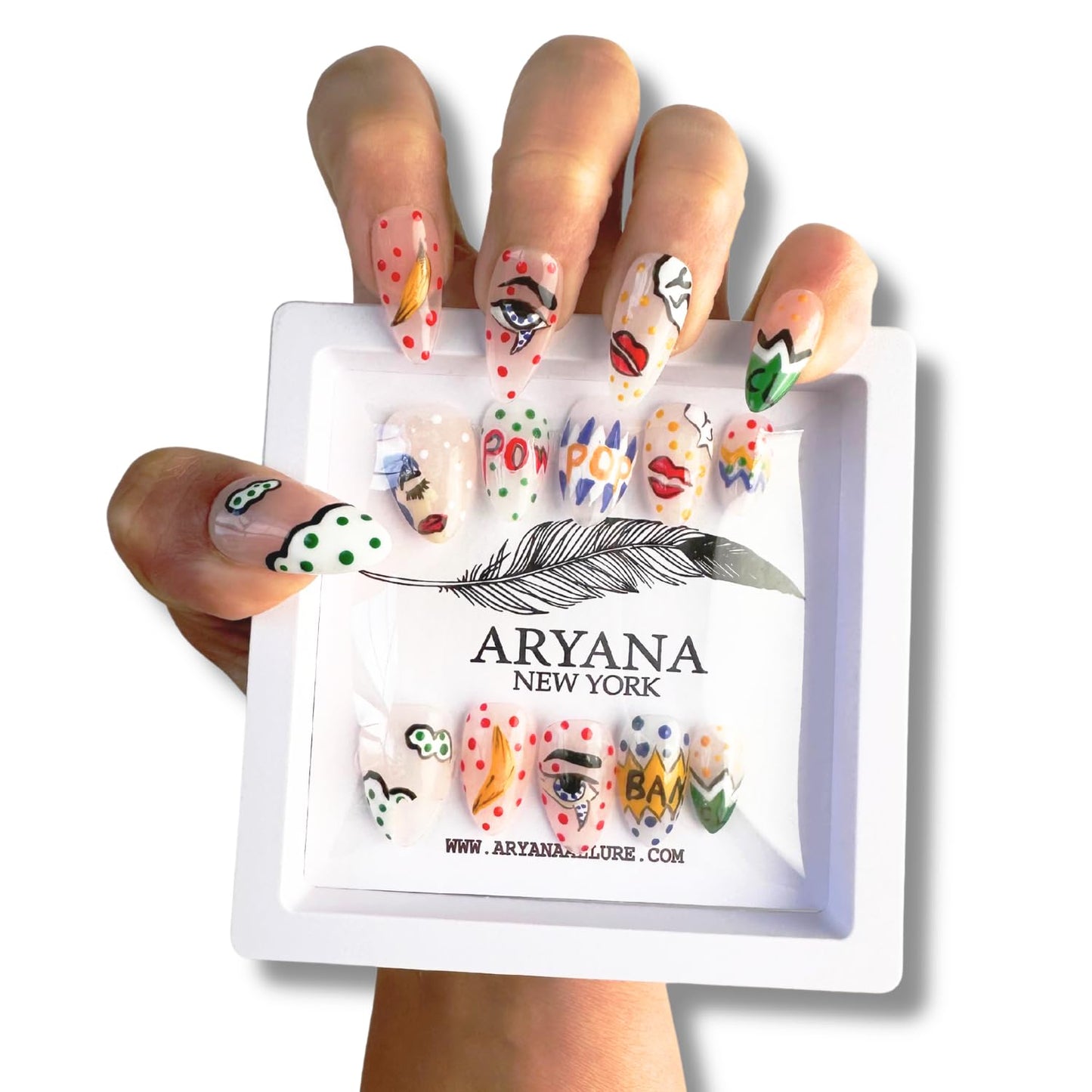 ARYANA NEW YORK Handmade Press On Nails - Pop Art Collection