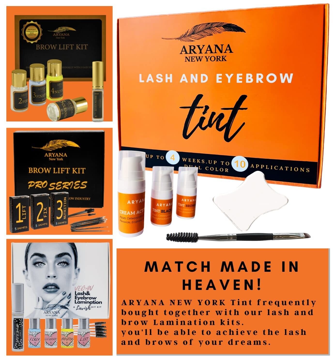 ARYANA Eyelash and Eyebrow Tint Kit